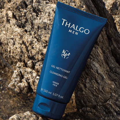 Thalgo Men Reinigungsgel 150 ml – Moodbild mit Naturstein, klärendes &amp; erfrischendes Reinigungsgel für Männerhaut
